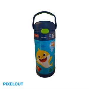Brand New Thermos Funtainer 12 Oz Stainless Steel Kids’ Straw Bottle, Baby Shark